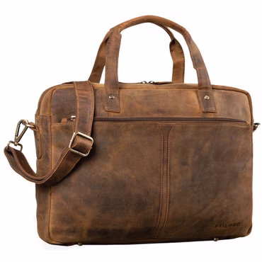 “Geralt” Borsa da Lavoro in Pelle Vintage