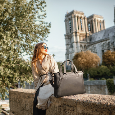 Borsa Business Donna STILORD 'Claire' In Vera Pelle - Per Laptop 15 Pollici - Elegante E Pratica