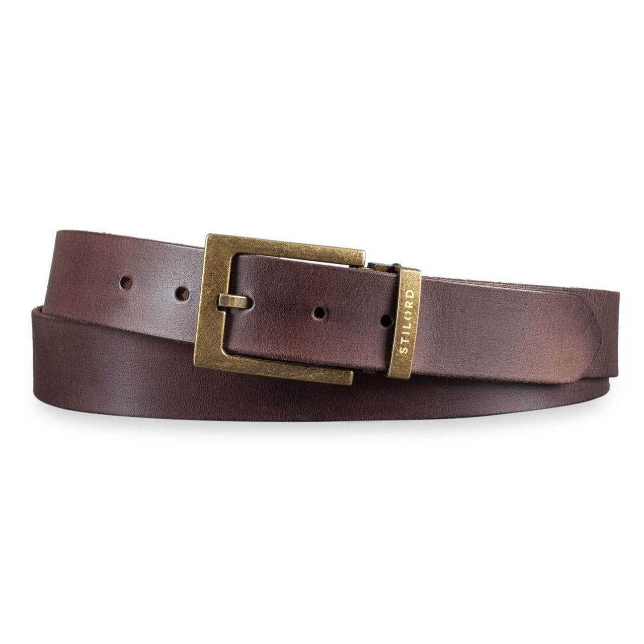 Cintura In Pelle Marrone Da Uomo – Larghezza 3,8 Cm – Taglie Dalla S Alla XXL (71-122 Cm) – Per Jeans E Pantaloni