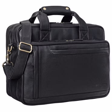 "Excelsior" XXL Borsa da Lavoro Uomo in Pelle Grande Porta PC 17+ Pollici