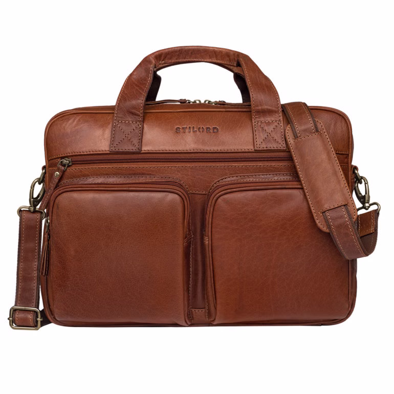 “Caesar” Borsa Ventiquattrore Uomo in Pelle
