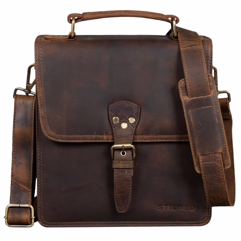 Seconda opzione “Alexian” Borsello Uomo a Tracolla in Pelle Vera Seconda opzione “Alexian” Borsello Uomo a Tracolla in Pelle Vera