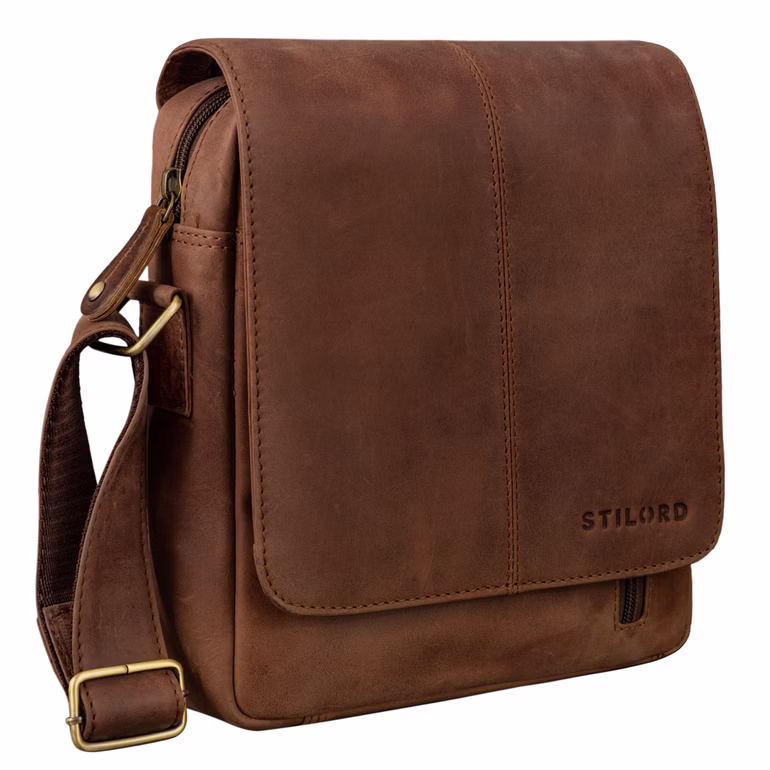  “Matt” Borsello in Pelle da Uomo Messenger bag 