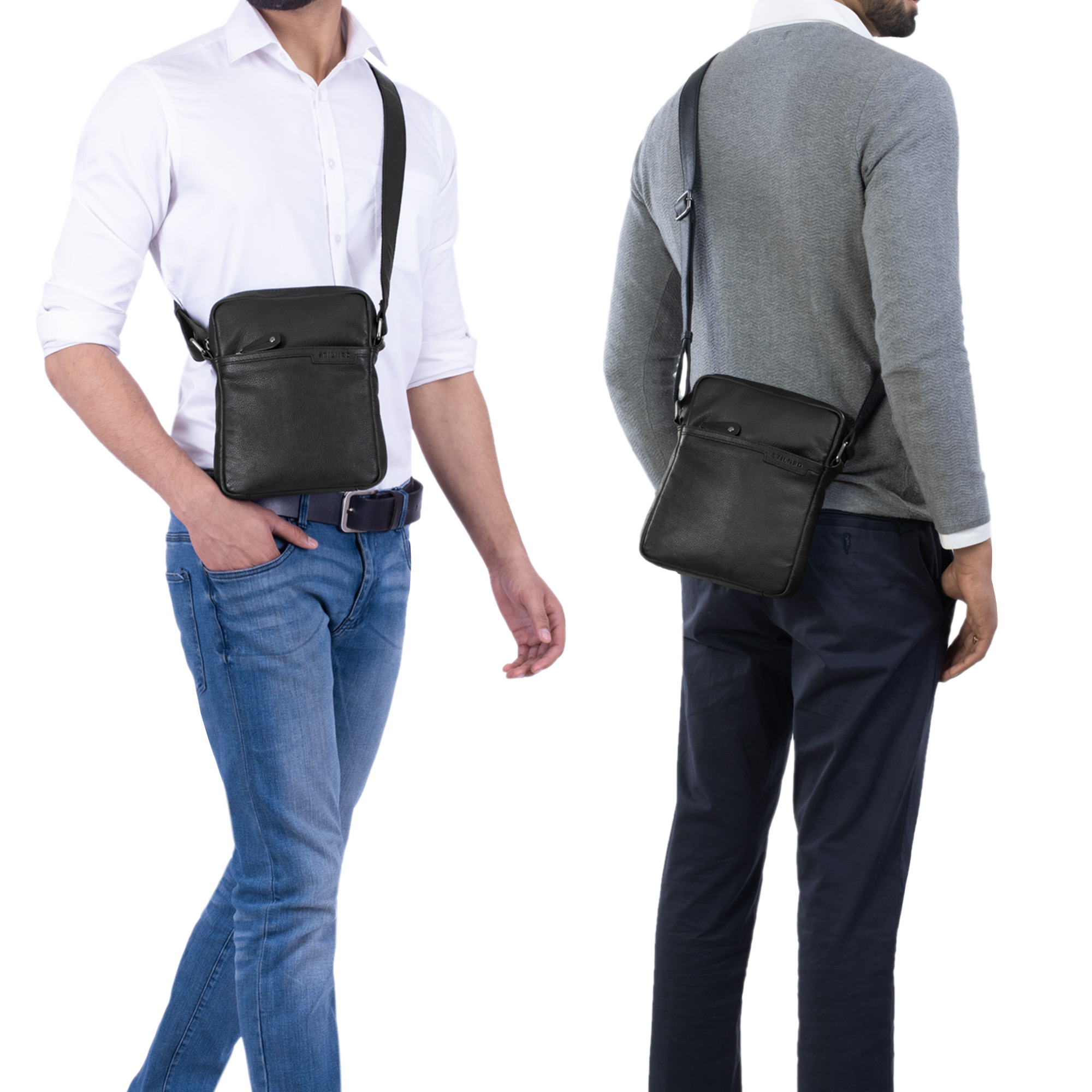 BANGE Borsa A Tracolla Uomo Impermeabile, Zaino Antifurto Con Lucchetto A Codice E Porta USB, Leggera Per Sport, Viaggi E Tempo Libero, Nera - 4