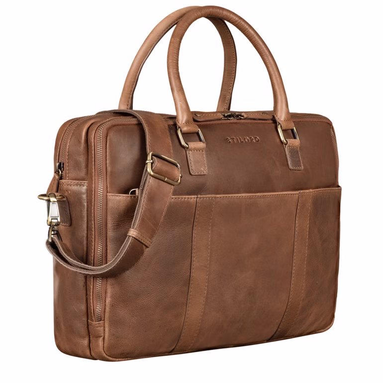 “Drake” Borsa Tracolla Porta PC Pelle