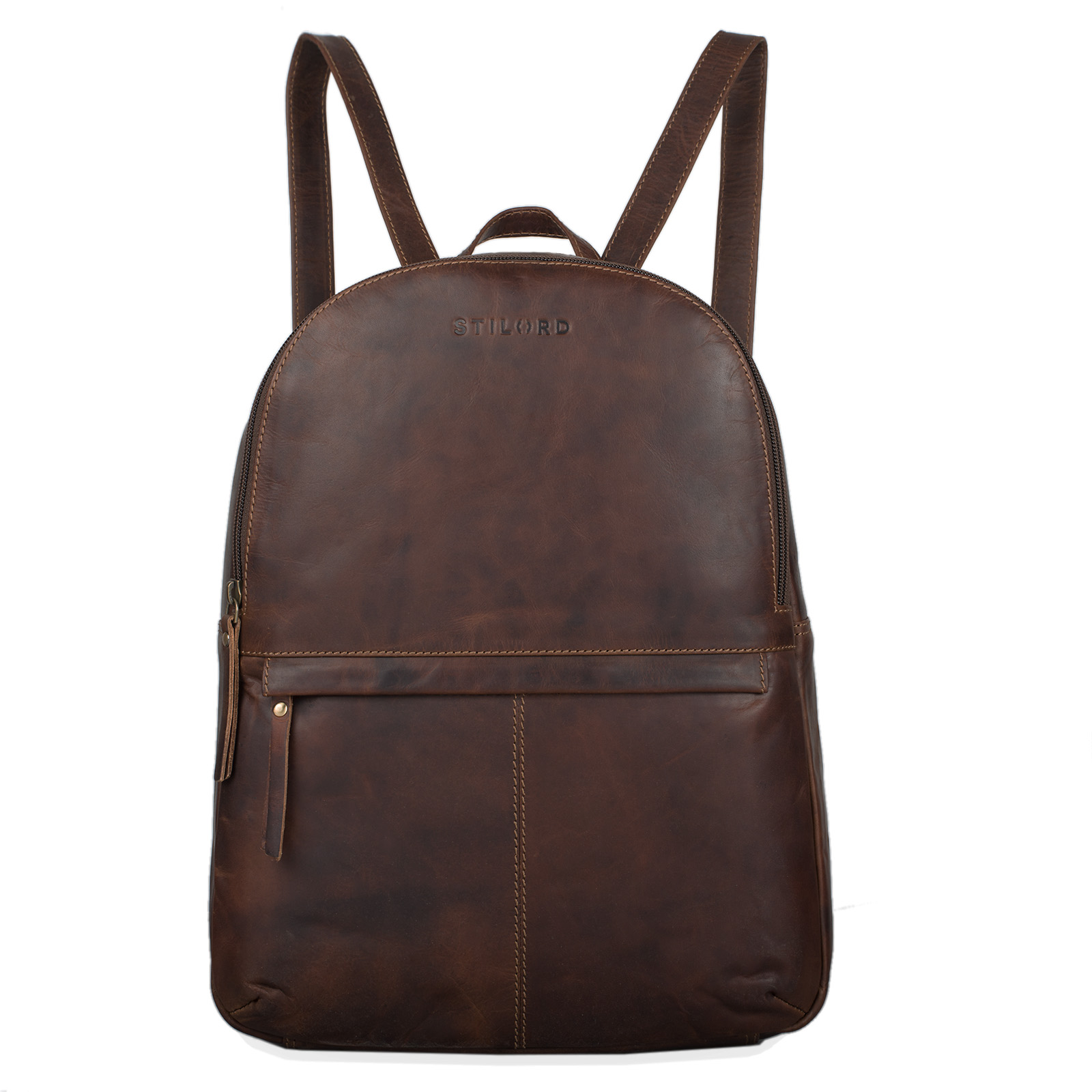 Borsa Zaino Donna In Vera Pelle Mod. MONTE CIMONE Colore TESTA MORO Vera Pelle Emporium Italy By Chiaroscuro San Marino