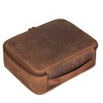 Borsa Da Toilette In Vera Pelle 'Lewi' Di Stilord - Design Vintage Appendibile, Ideale Per Viaggi, Palestra O Bagno