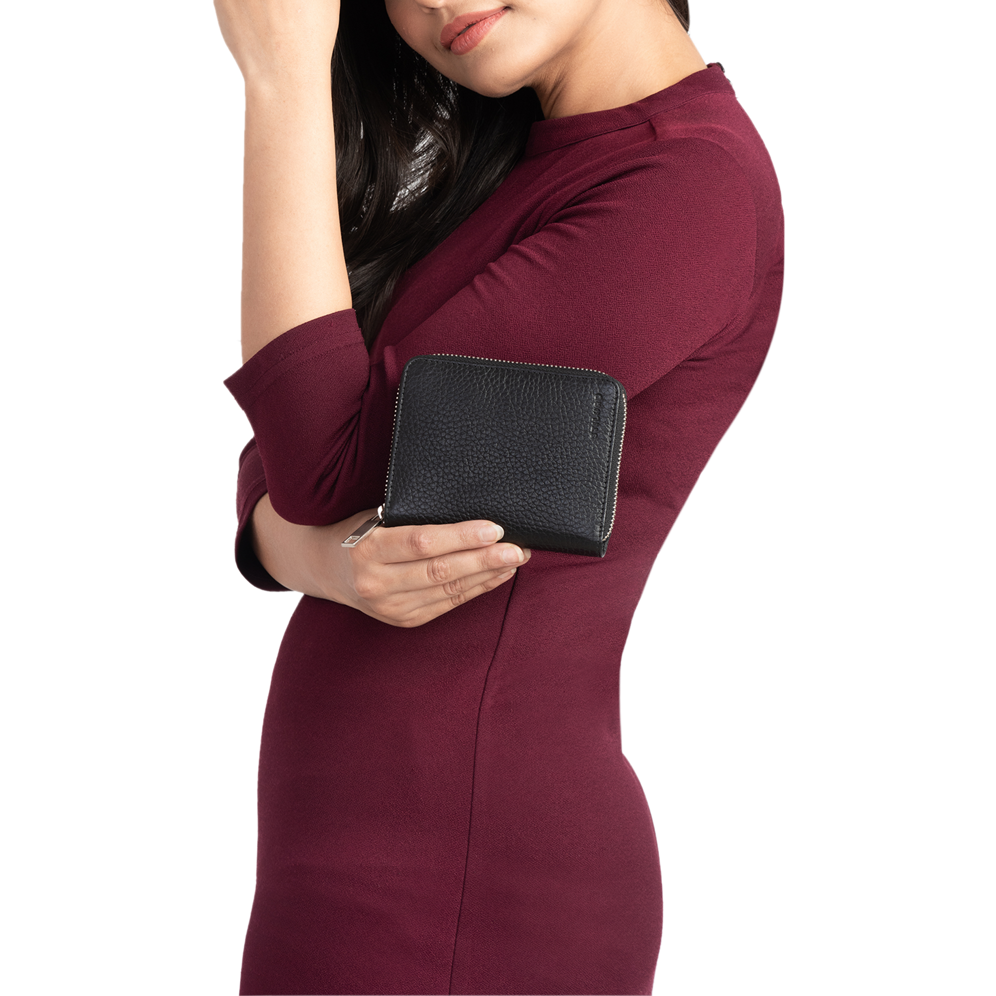 Portafoglio Da Donna In Vera Pelle Con Blocco RFID – 10 Slot, Compatto, Con Confezione Regalo Di Lusso, Nero