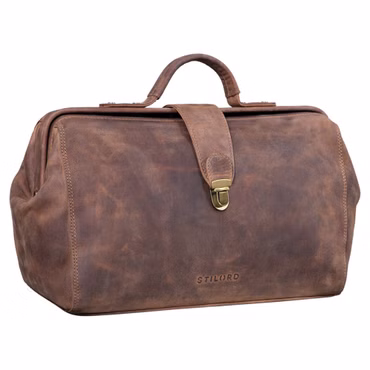 "Percy" Borsa da Medico in Pelle Vintage