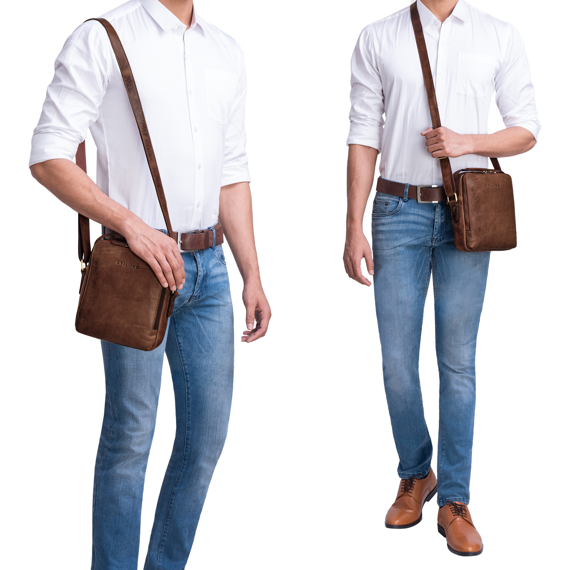 Craig" Borsello A Mano Uomo Pelle Vintage | STILORD