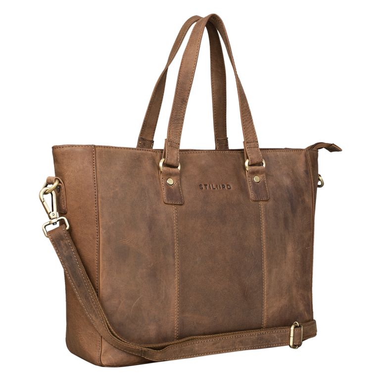 “Emmeline” Grande Borsa Shopper in Pelle