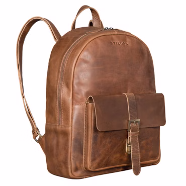 "Eloma" Zaino Pelle Vintage Grande Marrone