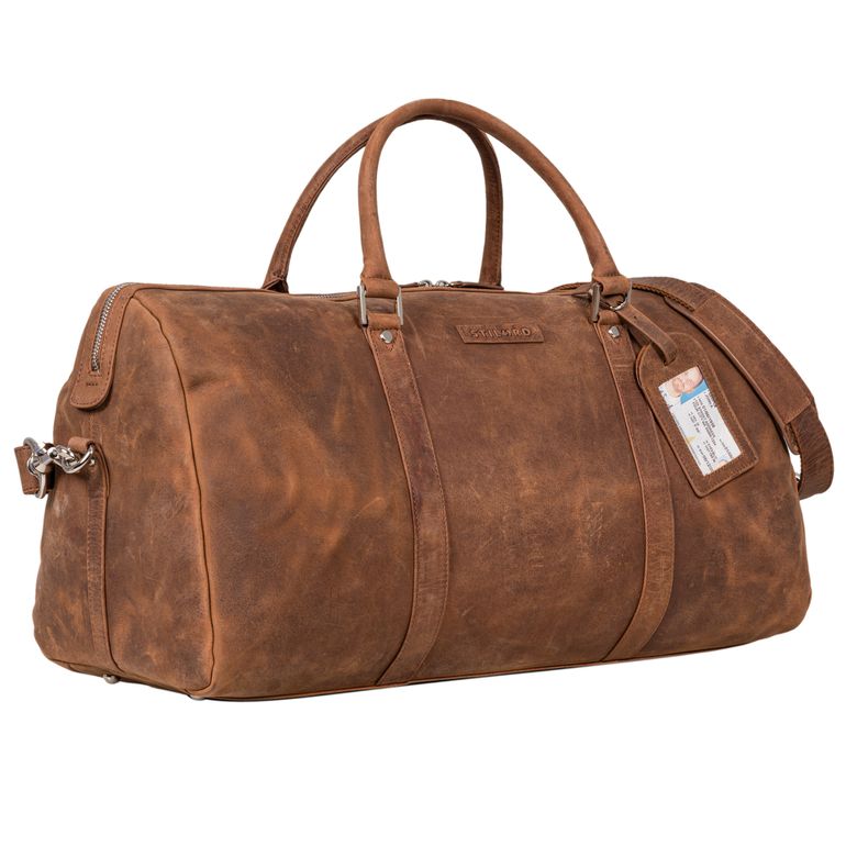 "Hercules" Borsa da Viaggio Grande in Pelle