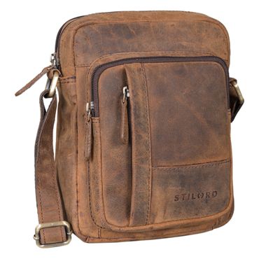 "Godric" Borsa a tracolla da uomo vintage pelle