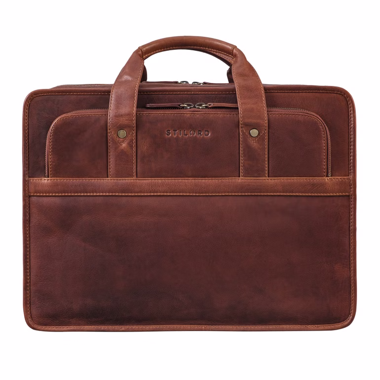 “Paolo” Professionale Borsa Tracolla Pelle Porta PC 15.6 Pollici