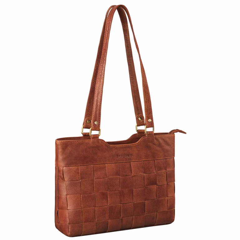 "Phoebe" Borsa Donna Intrecciata Pelle Vintage