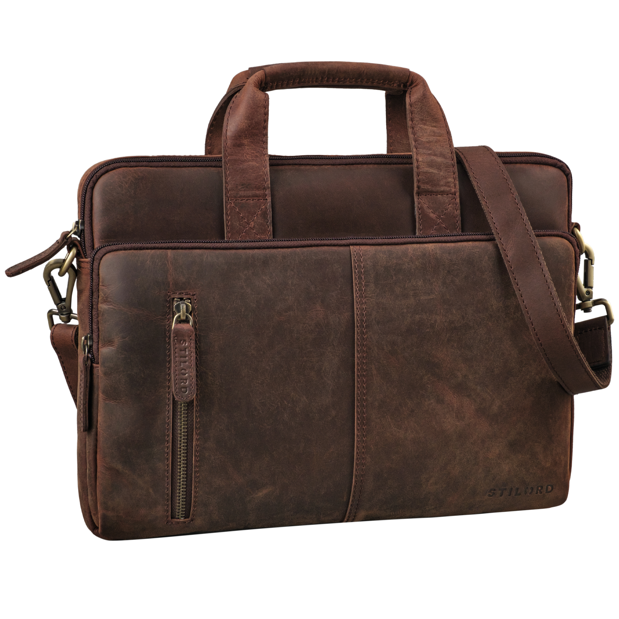 Cole' Vintage Borsa Laptop 14 Pollici Pelle Uomo Stretta