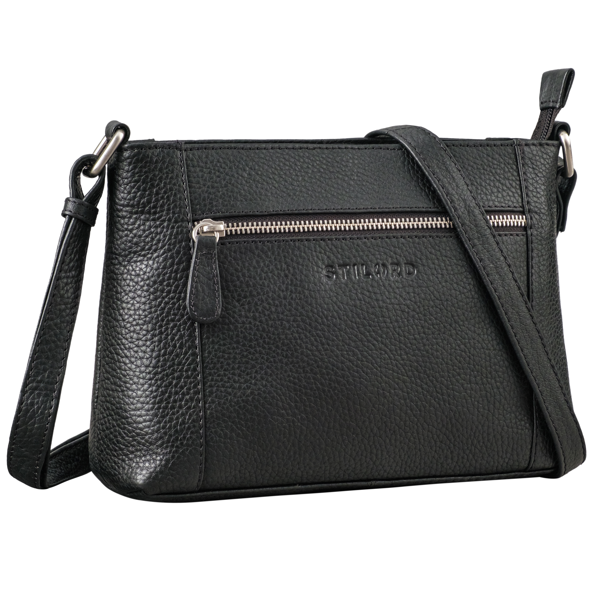 BROTOU Borsa Tracolla Per Telefono Cellulare Borsa Tracolla In Vera Pelle Con 2 Ampie Tracolle Portacarte, Borsa Piccola Tracolla Donna Con 3 Scomparti