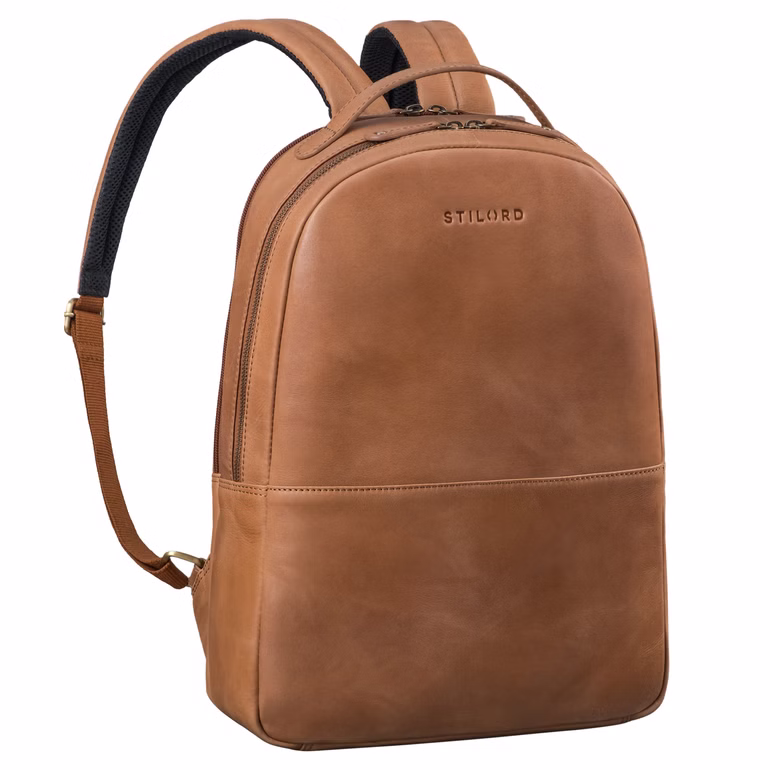 "Indigo" Elegante Zaino Pelle Uomo Zainetto Donna Porta PC 15,3 Pollici