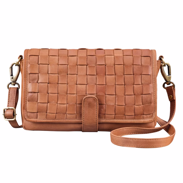 "Carmen" Borsa a Tracolla Donna in Pelle Intrecciato "Carmen" Borsa a Tracolla Donna in Pelle Intrecciato