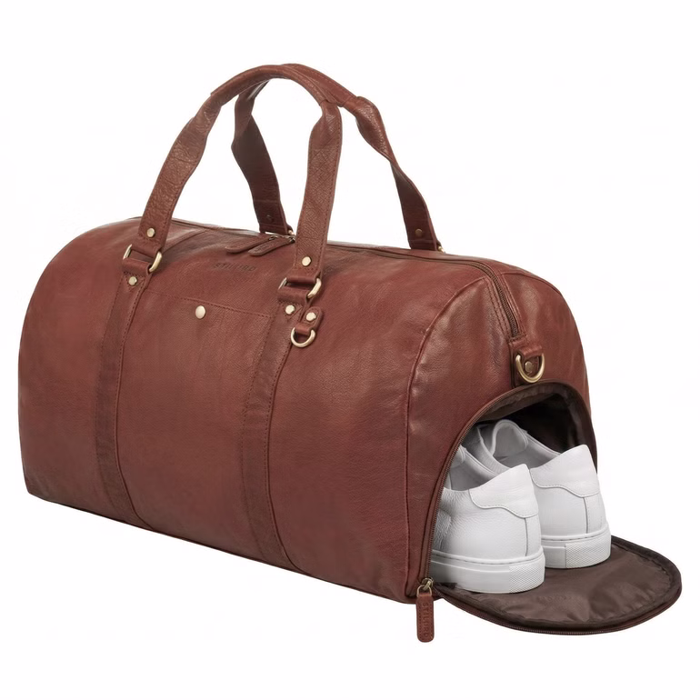 "Ventura" Borsa da Viaggio in Pelle Uomo Grande 40L con Scomparto Scarpe