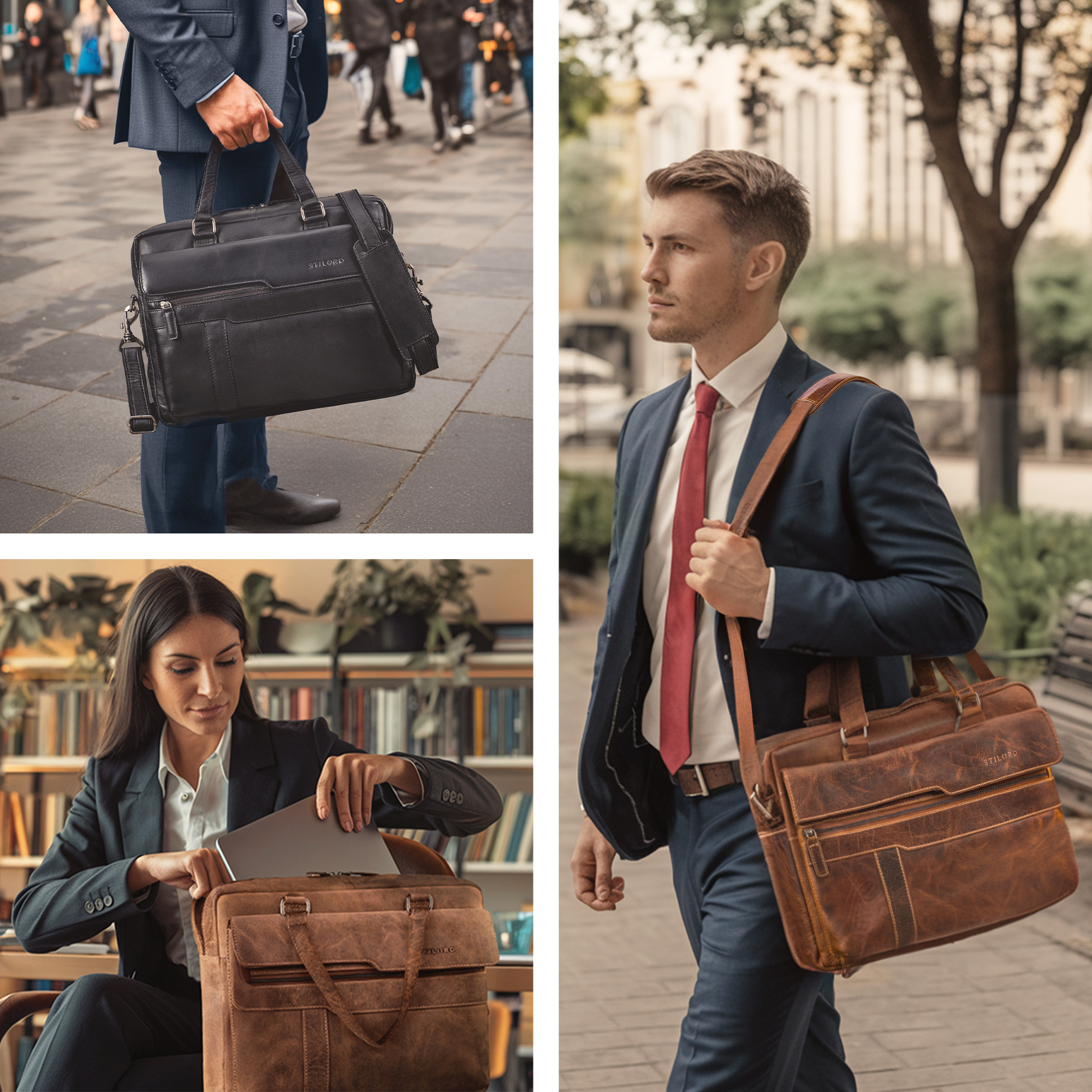 Borsa Università Donna STILORD 'Matthew' Borsa Tracolla Donna E