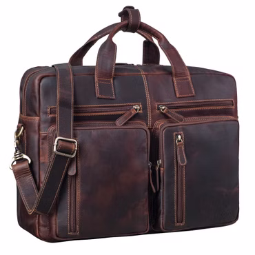 "Goliatus" XXL Borsa Porta PC Portatile 17,3 Pollici Pelle Uomo e Donna "Goliatus" XXL Borsa Porta PC Portatile 17,3 Pollici Pelle Uomo e Donna