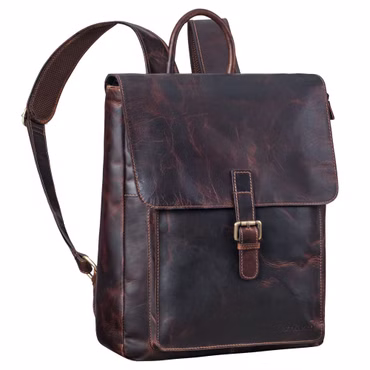 "Debbie" Vintage Zaino Vera Pelle Donna Grande per Porta PC 15.6 Pollici