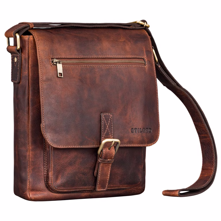"Renato" Classica Borsa a Tracolla in Pelle per Uomo Tablet 11 Pollici