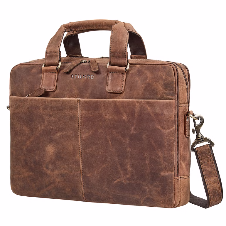 "Oslo" Borsa Porta PC 15.6 - 17 pollici Uomo Pelle a tracolla