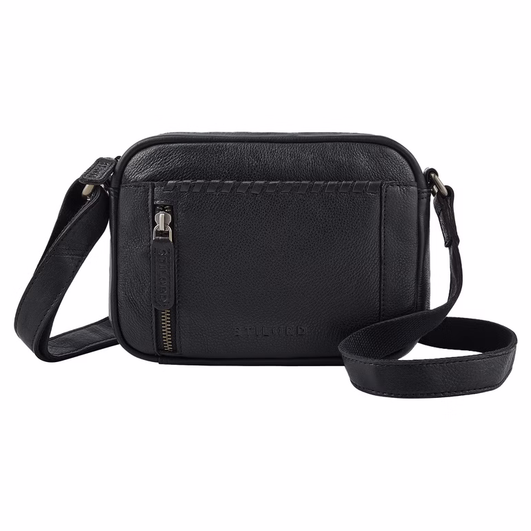 "Marisa" Borsa a Tracolla Donna pelle Vera Boho con Tracolla e Chiusura a Zip