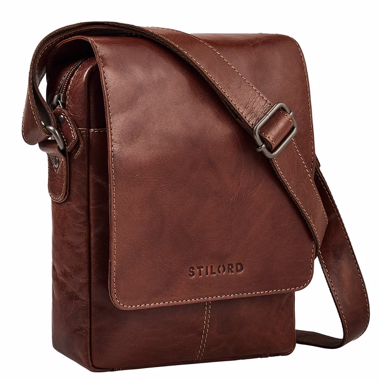 "Remo" Borsa a Tracolla Uomo Piccola Vera Pelle per Tablet 10,1 Pollici
