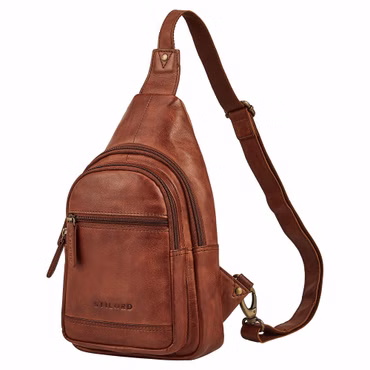 "Torino" Zaino Monospalla Uomo Pelle Crossbody Bag per tablet 8,3 Pollici