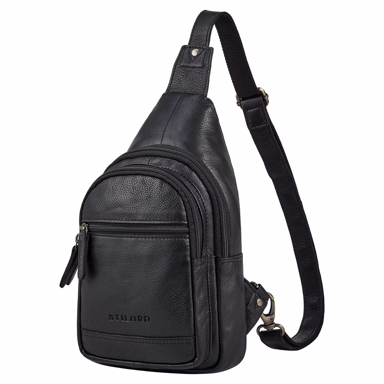 "Torino" Zaino Monospalla Uomo Pelle Crossbody Bag per tablet 8,3 Pollici "Torino" Zaino Monospalla Uomo Pelle Crossbody Bag per tablet 8,3 Pollici