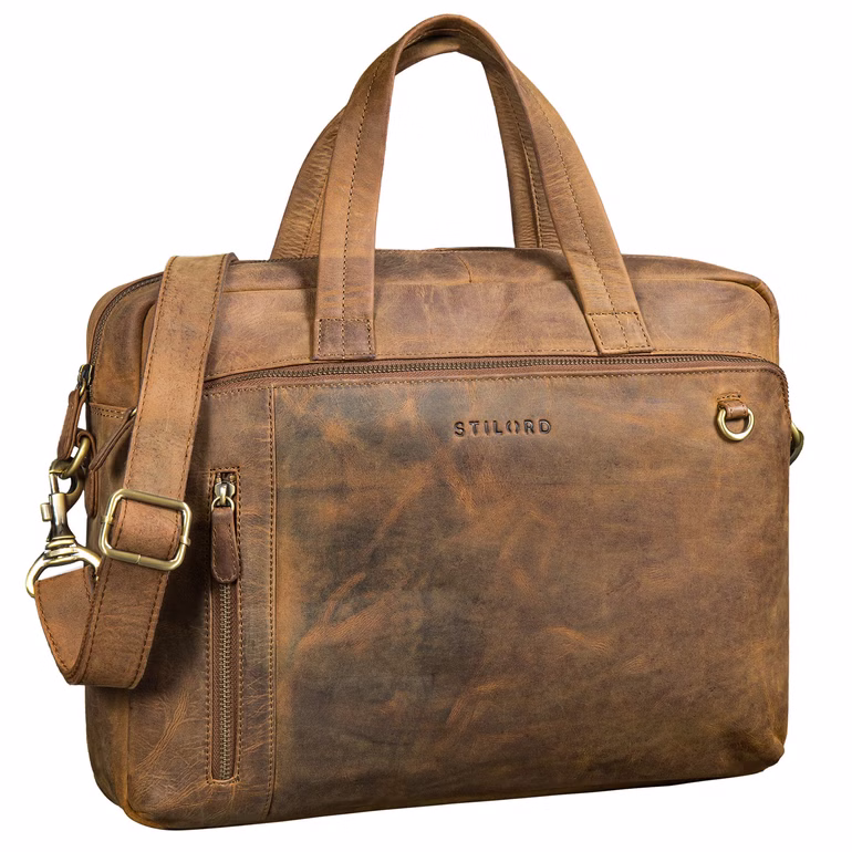 "Ramon" Premium Ventiquattrore Pelle Porta PC 15 Pollici per Uomo "Ramon" Premium Ventiquattrore Pelle Porta PC 15 Pollici per Uomo