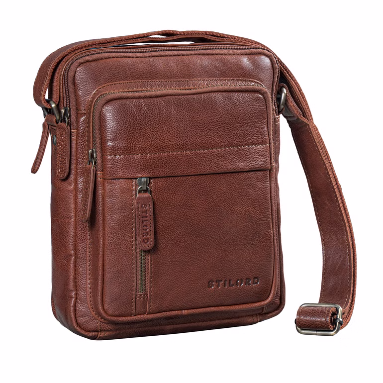 "Ivano" Borsa a Tracolla Piccola Uomo in Pelle per Tablet 10,9 Pollici "Ivano" Borsa a Tracolla Piccola Uomo in Pelle per Tablet 10,9 Pollici