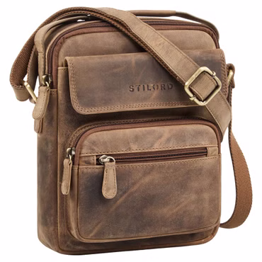 "Amir" Piccolo Borsello Tracolla Pelle Uomo per Tablet 8 Pollici 