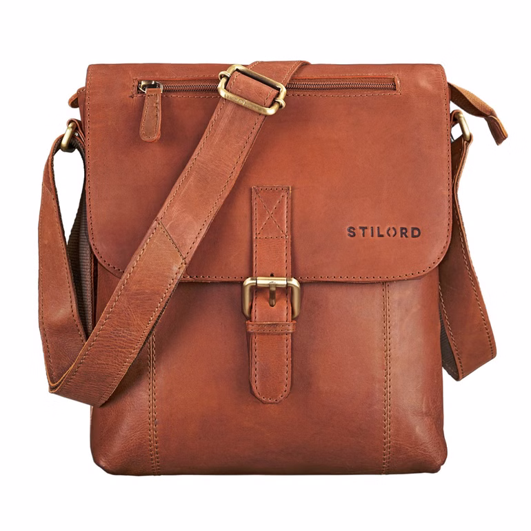 "Matthias" Borsello in pelle Borsa a Tracolla da Uomo 10.1 pollici 