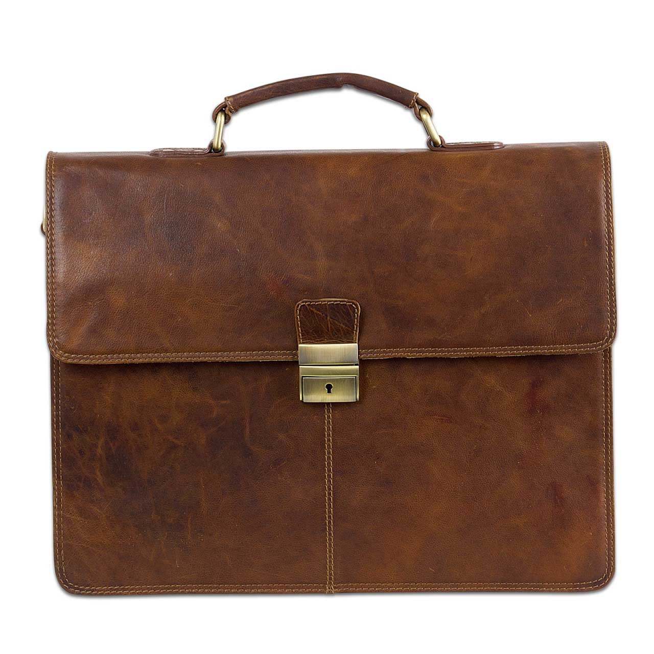 Borsa Medico In Vera Pelle Vintage 'Percy' - Cartella Dottore Elegante E Spaziosa - Foto 11