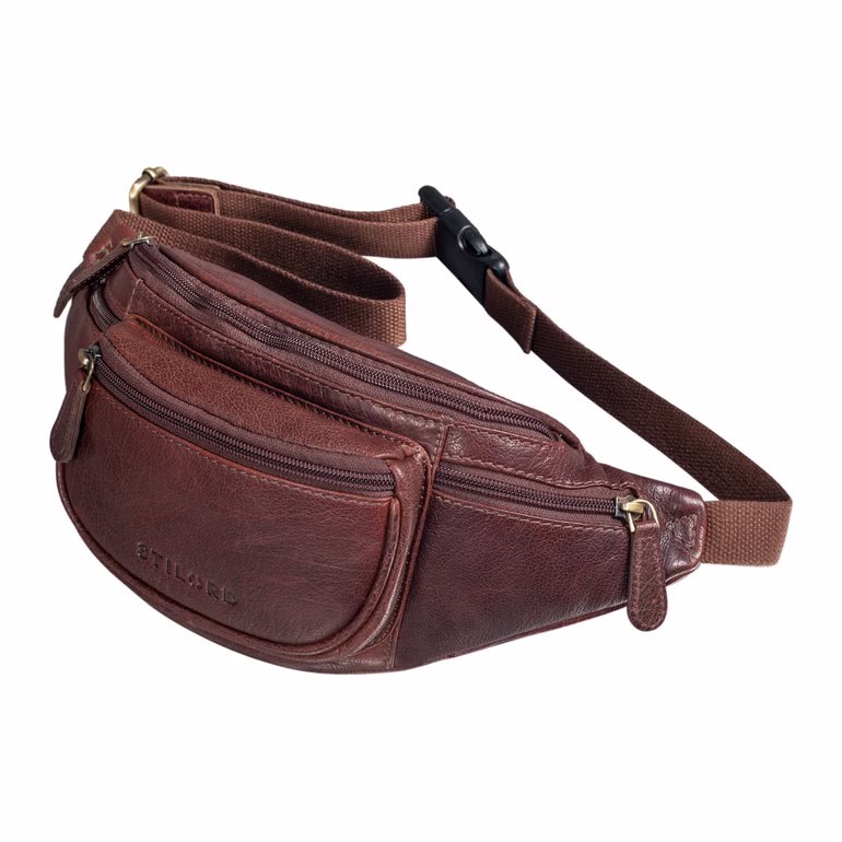 "Eliah" Marsupio in pelle vintage da uomo