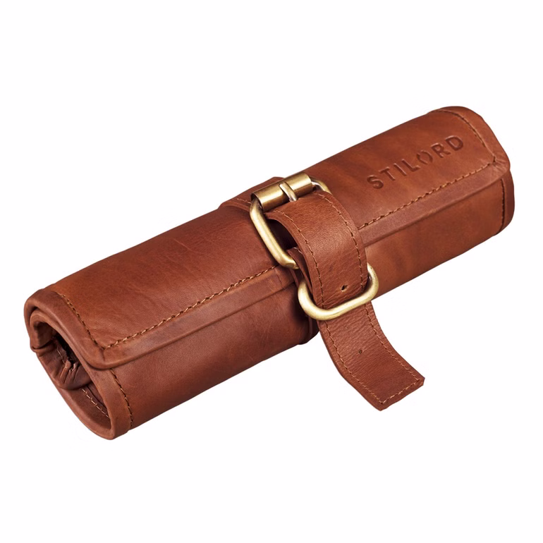 "Felix" Astuccio in pelle vintage Rollup 