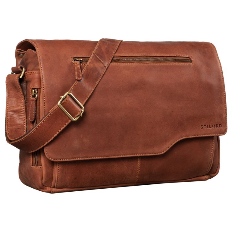  "Marvin" Borsa Messenger vintage in pelle