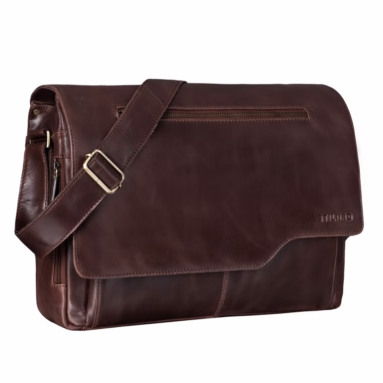  "Marvin" Borsa Messenger vintage in pelle