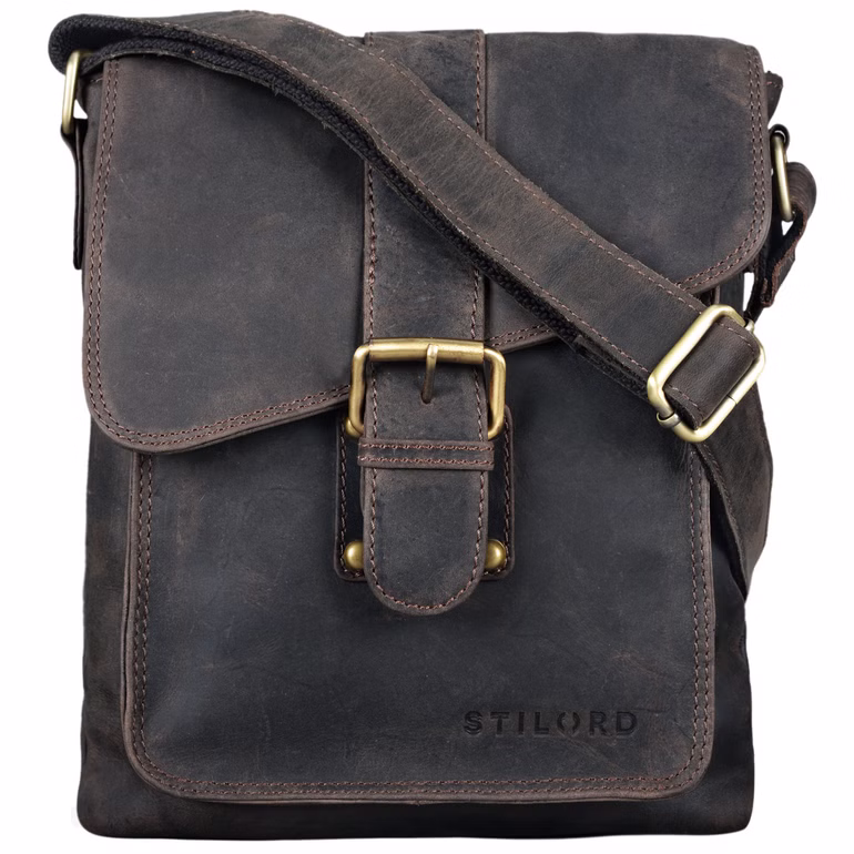 "Mattia" Borsa a Tracolla Uomo in Pelle Vintage