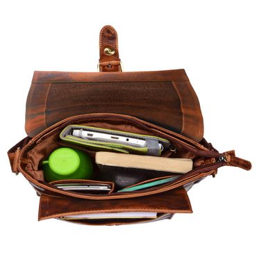 Borsa A Tracolla STILORD 'Nevio' In Vera Pelle - Messenger Bag Uomo, Per Tablet 10.1", Design Vintage - Foto 7