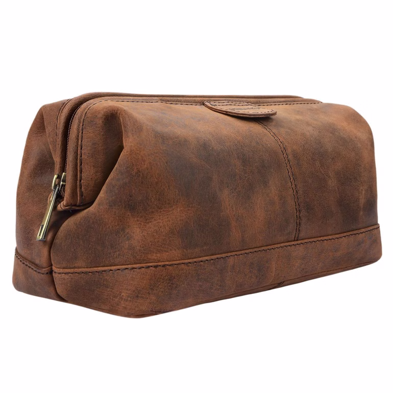 "Laurin" Beauty Case uomo in pelle