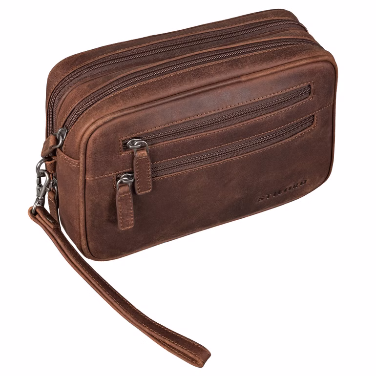 "Nero" Pochette uomo con cinturino da polso in pelle
