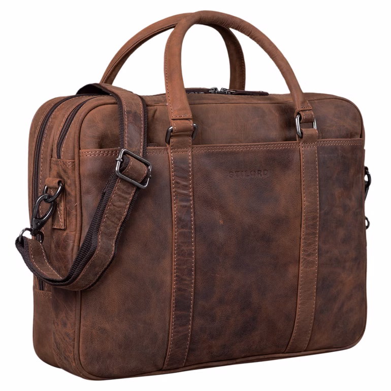 "Dante" Borsa lavoro in pelle uomo donna grande